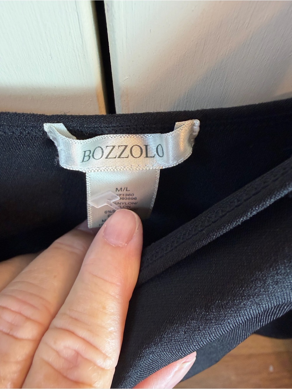 Bozzolo Black Woman’s Stretch Bodysuit